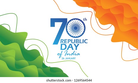 Creative Poster, Banner or Flyer for Republic Day of India 26 January celebration with modern design