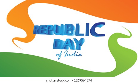 Creative Poster, Banner or Flyer for Republic Day of India 26 January celebration with modern design