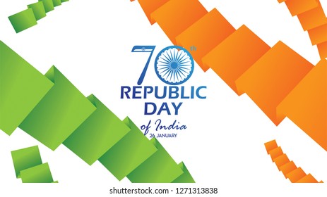 Creative Poster, Banner or Flyer for Republic Day of India 26 January celebration with modern design