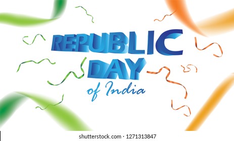Creative Poster, Banner or Flyer for Republic Day of India 26 January celebration with modern design