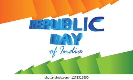 Creative Poster, Banner or Flyer for Republic Day of India 26 January celebration with modern design