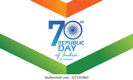 Creative Poster, Banner or Flyer for Republic Day of India 26 January celebration with modern design