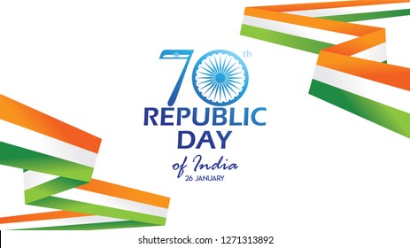 Creative Poster, Banner or Flyer for Republic Day of India 26 January celebration with modern design