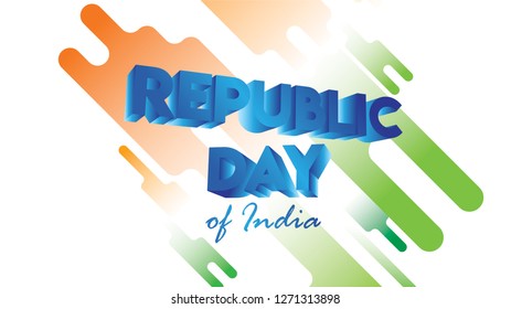 Creative Poster, Banner or Flyer for Republic Day of India 26 January celebration with modern design