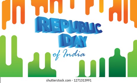 Creative Poster, Banner or Flyer for Republic Day of India 26 January celebration with modern design