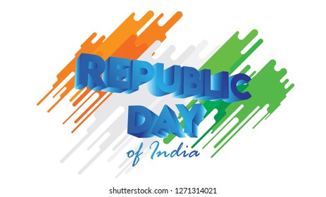 Creative Poster, Banner or Flyer for Republic Day of India 26 January celebration with modern design
