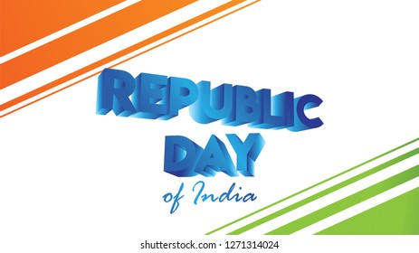 Creative Poster, Banner or Flyer for Republic Day of India 26 January celebration with modern design