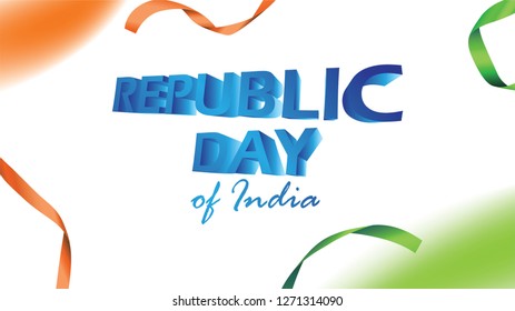 Creative Poster, Banner or Flyer for Republic Day of India 26 January celebration with modern design