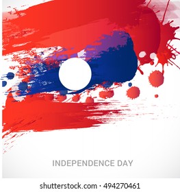 Creative poster or banner for independence day of Laos.