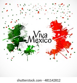 Creative poster or banner of viva mexico,Mexican holiday.