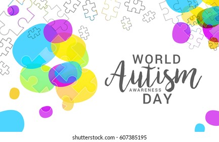 Creative Poster Or Banner Of World Autism Awareness Day.