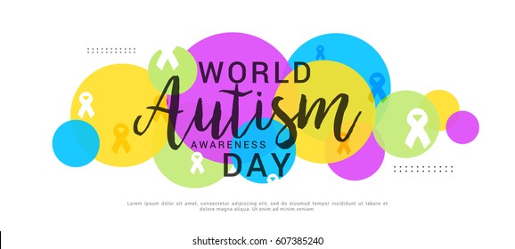Creative Poster Or Banner Of World Autism Awareness Day.