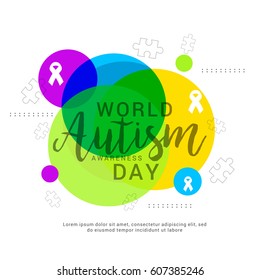 Creative Poster Or Banner Of World Autism Awareness Day.