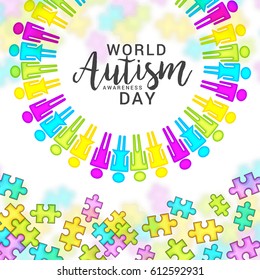 Creative Poster Or Banner Of World Autism Awareness Day.