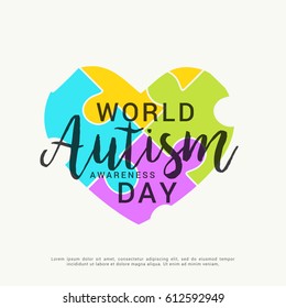 Creative Poster Or Banner Of World Autism Awareness Day.