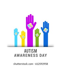 Creative Poster Or Banner Of World Autism Awareness Day.