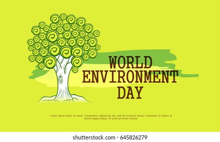 Creative Poster Or Banner Of World Environment Day.