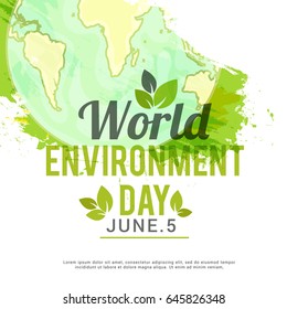 Creative Poster Or Banner Of World Environment Day.