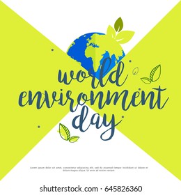 Creative Poster Or Banner Of World Environment Day.