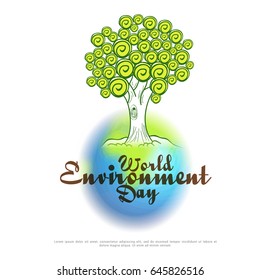 Creative Poster Or Banner Of World Environment Day.