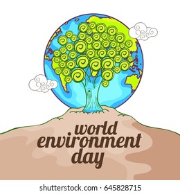Creative Poster Or Banner Of World Environment Day.