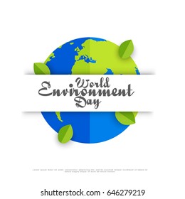 Creative Poster Or Banner Of World Environment Day.