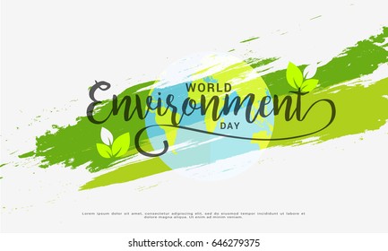 Creative Poster Or Banner Of World Environment Day.