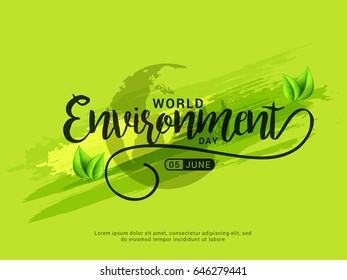 Creative Poster Or Banner Of World Environment Day.