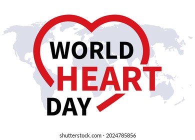 Creative poster or banner of the World Heart Day.