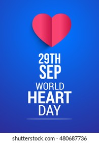 Creative poster or banner of world heart day.