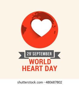 Creative poster or banner of world heart day.