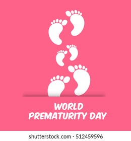 Creative poster or banner of world prematurity day.