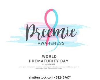 Afiche creativo o cartel del día mundial de prematuros.