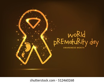 Creative poster or banner of world prematurity day.