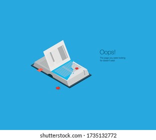 Creative poster design on the Failure of the Education System. Termite Infestation in Books. Oops, Moment. Error 404 page.     