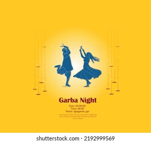 Creative Poster Or Flyer Of Dandiya Invitation Card Background.