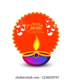 creative poster, greeting card design for festival of diwali celebration. happy diwali