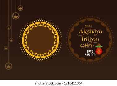 creative poster of Happy Akshaya Tritiya religious festival of India celebration