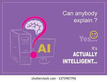 A creative poster idea about Artificial intelligence in vector format.
