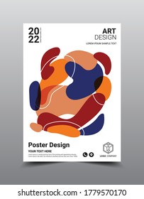 Creative poster magazine design template. Cool abstract backgrounds, Vector illustration artwork A4 size.