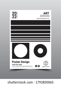 Creative poster magazine design template. Cool abstract backgrounds, Vector illustration artwork A4 size.