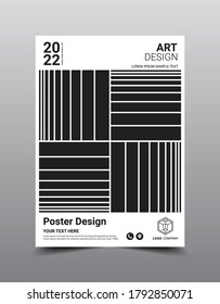 Creative poster magazine design template. Cool abstract backgrounds, Vector illustration artwork A4 size.
