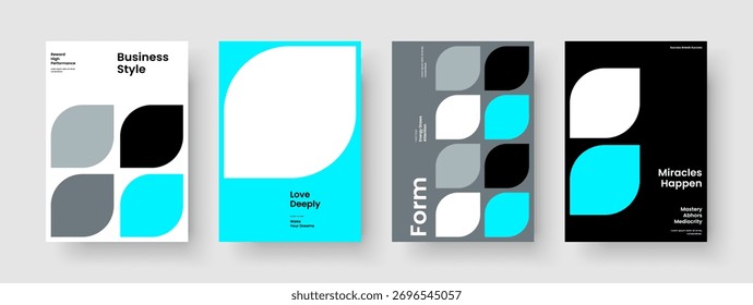 Plantilla de póster creativo. Diseño moderno de la presentación del negocio. Diseño de fondo geométrico. Portada de libro. Folleto. Anuncio. Informe. Volante. Cartera. Catálogo. Cuaderno. Revista. Boletín de noticias