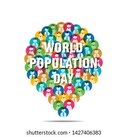 creative poster of world population day design