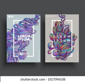 Creative posters template. Hand drawn fluid shapes with gradients. Eps10 vector. Creative posters template. Hand drawn fluid shapes with gradients. Eps10 vector.