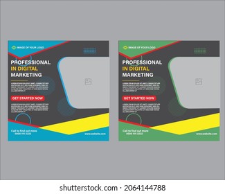 Creative posting on social media template