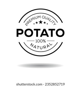 Creative (Potato), Potato label, vector illustration.