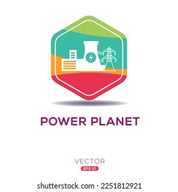 Creative (Power planet) Icon, Vector sign.