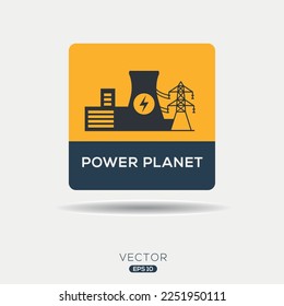 Creative (Power planet) Icon, Vector sign.