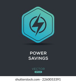 Creative (Power savings) Icon, Vector sign.